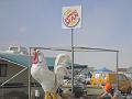 Burning Man detourne of the Burger King logo - chicken included